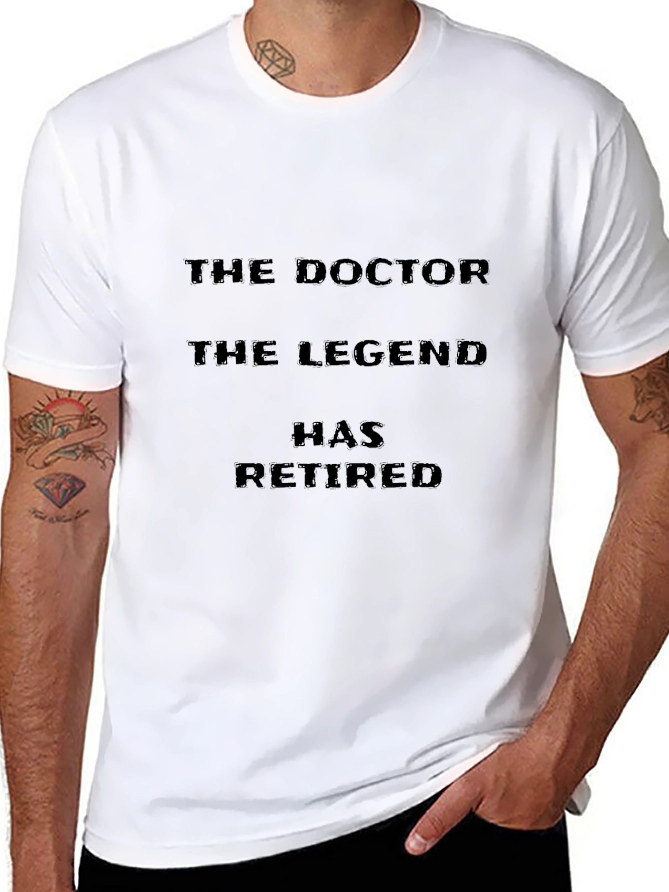 The Doctor The Legend Has Retired Black T-Shirt