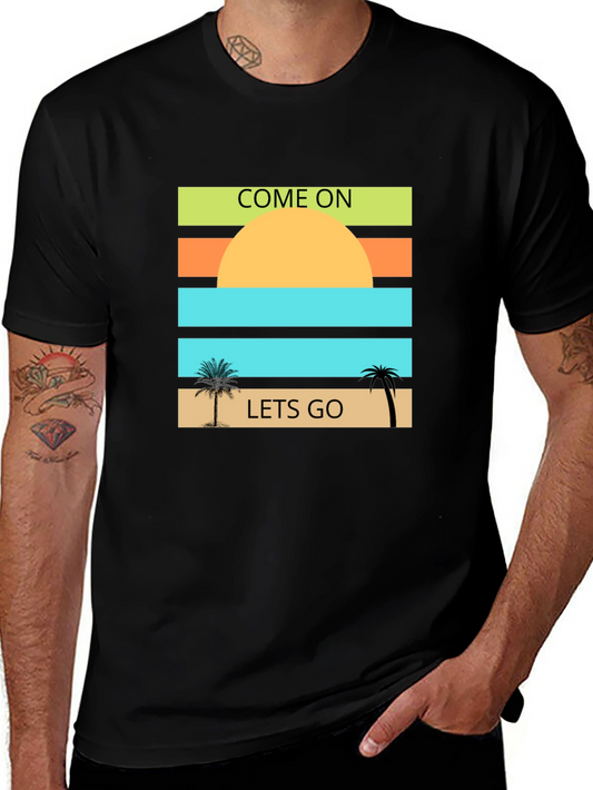 Come On Lets Go T-Shirt: Beach Sunset Design