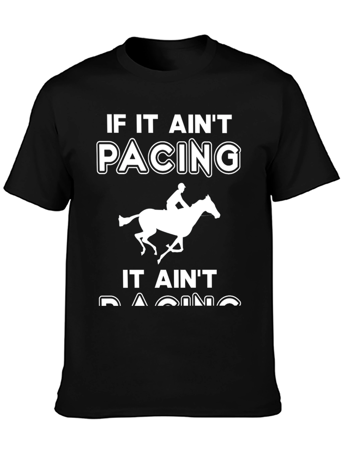Pacing Horse Racer Graphic T-Shirt