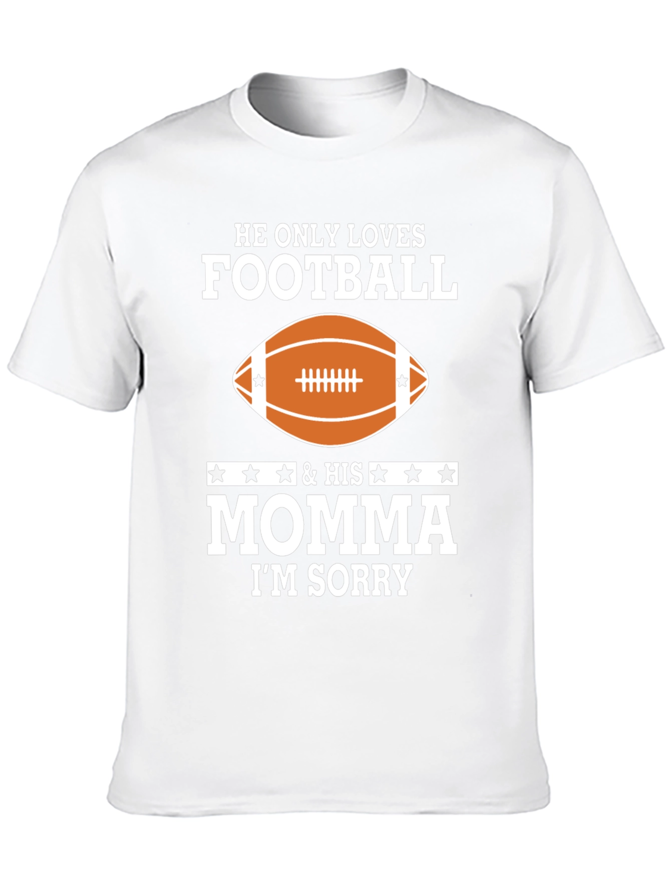 He Loves Football & Momma T-Shirt