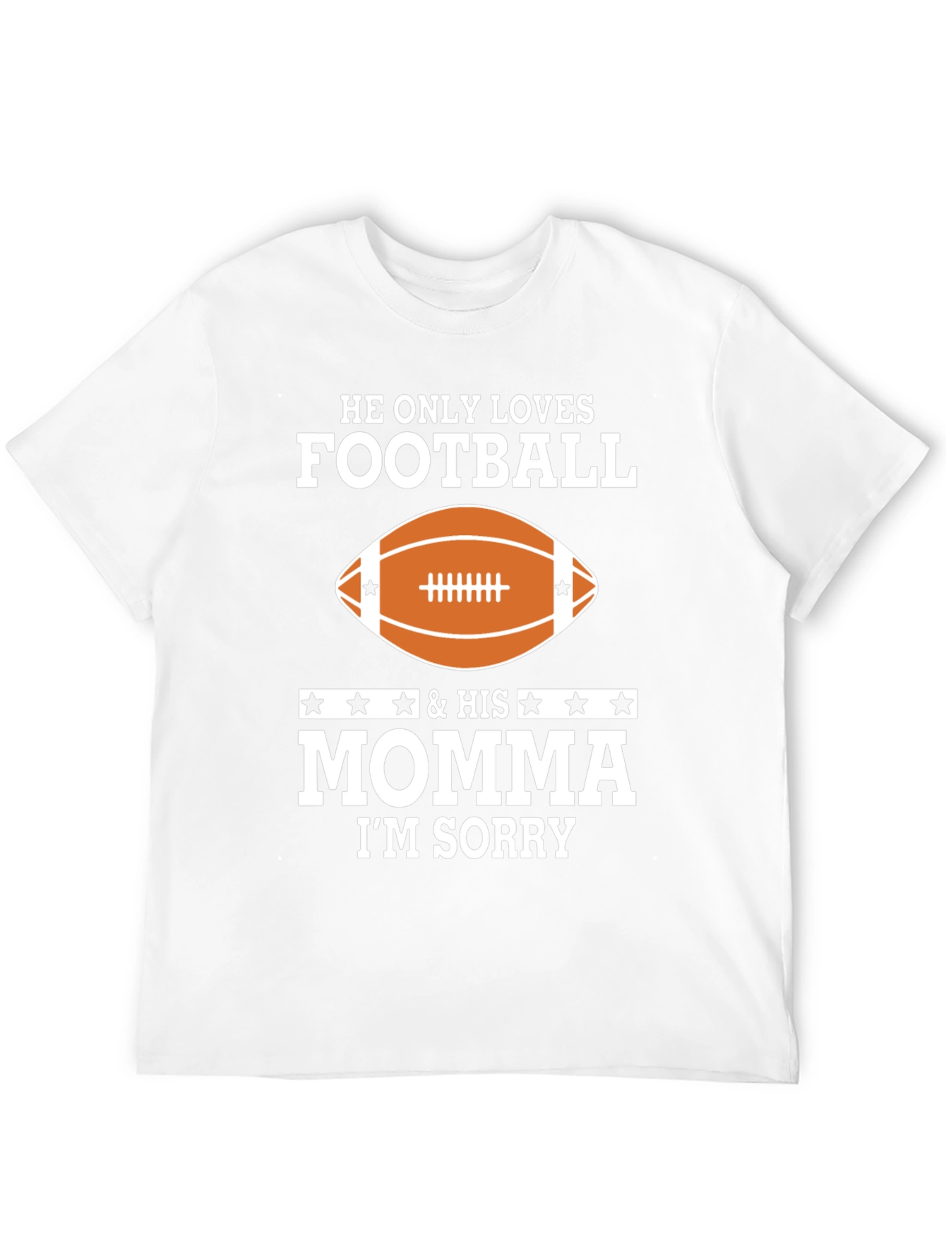 He Loves Football & Momma T-Shirt
