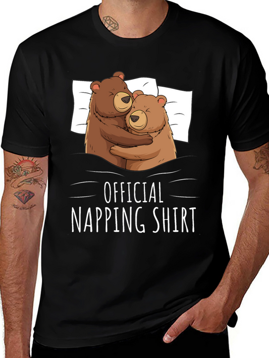 Official Napping Shirt - Cute Bear Hug Graphic Tee