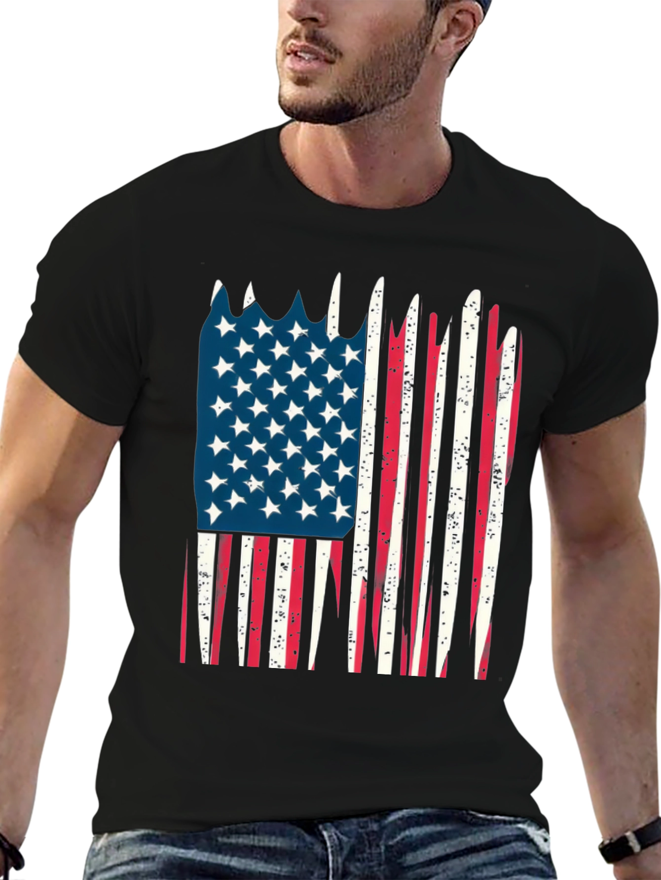 American Flag Graphic Tee - Patriotic T-Shirt