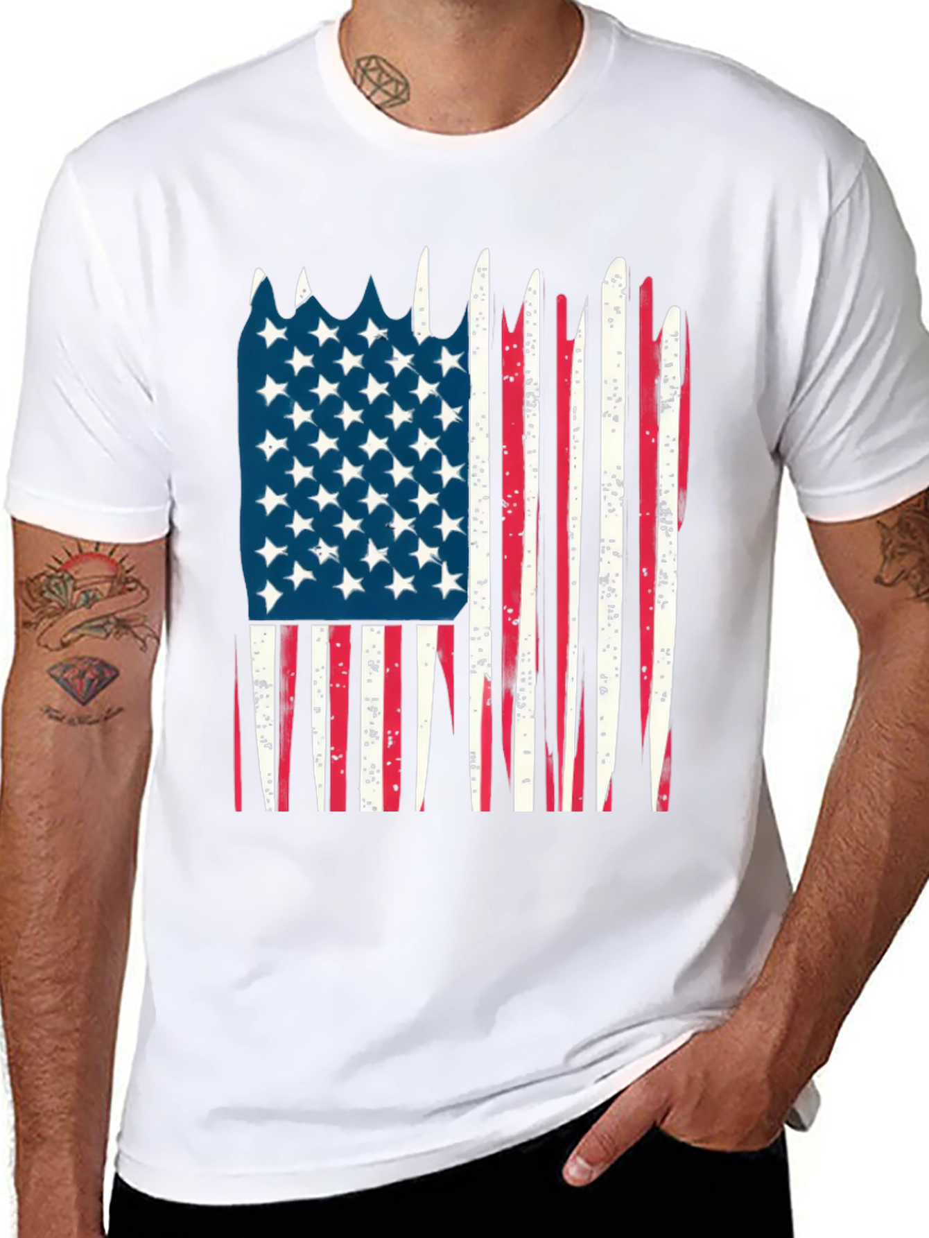 American Flag Graphic Tee - Patriotic T-Shirt