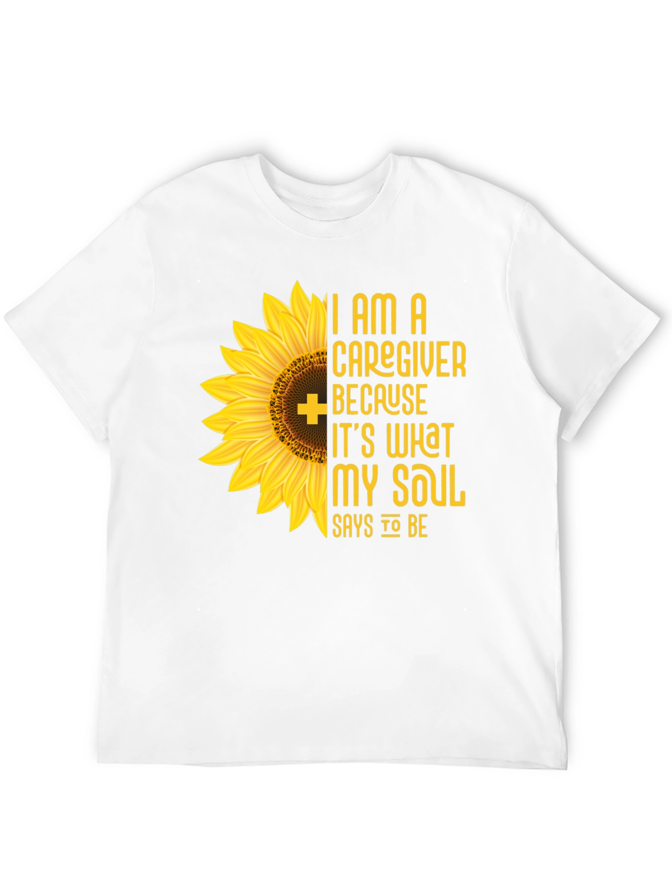 Caregiver Sunflower Graphic T-Shirt
