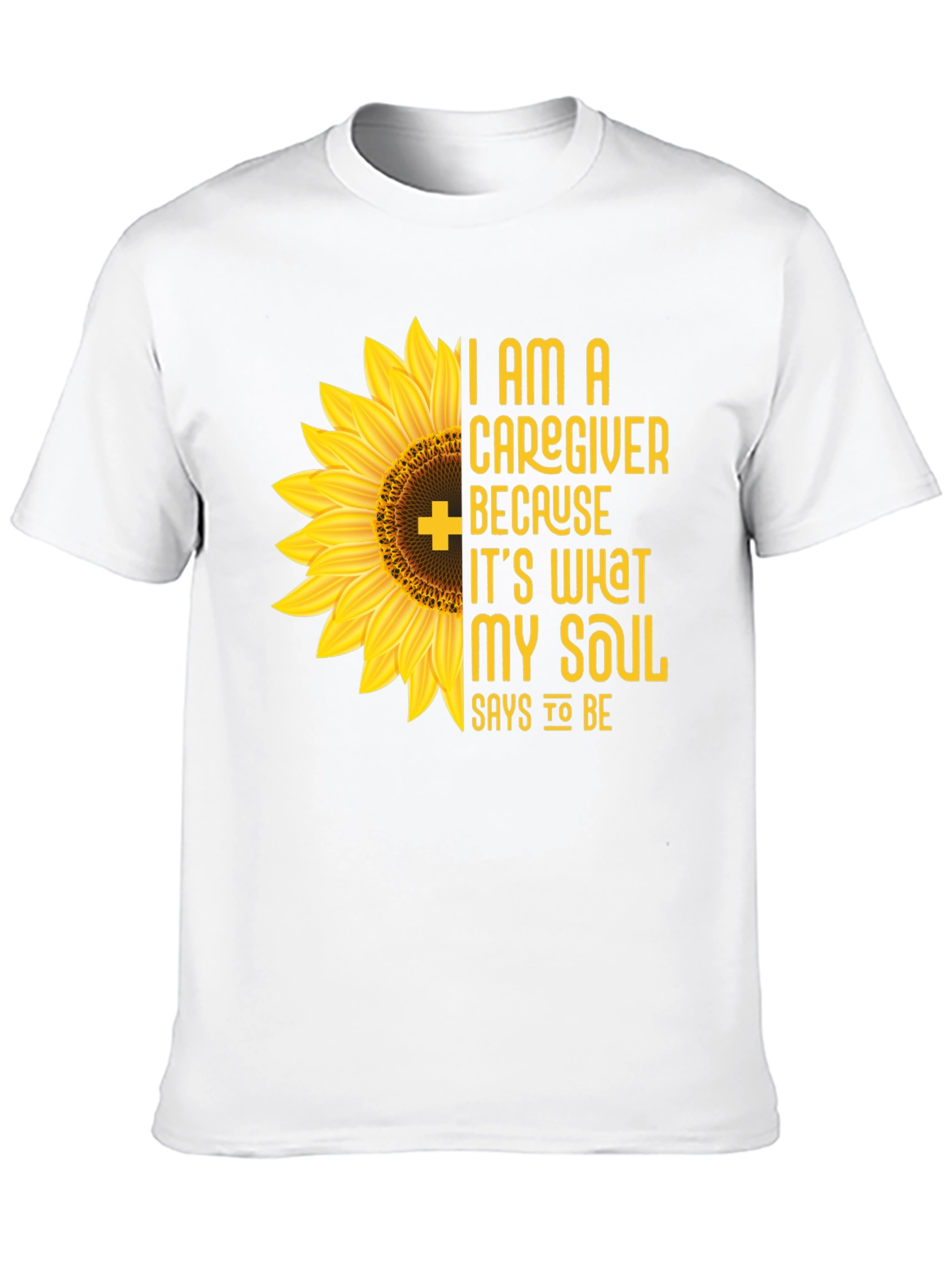 Caregiver Sunflower Graphic T-Shirt