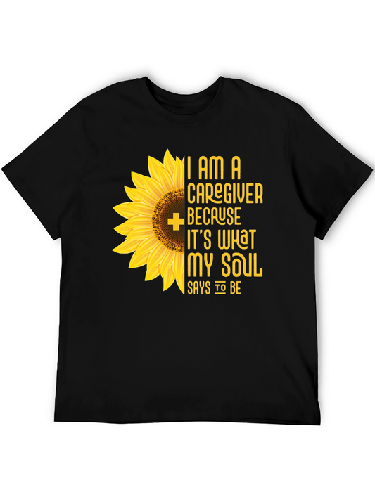 Caregiver Sunflower Graphic T-Shirt