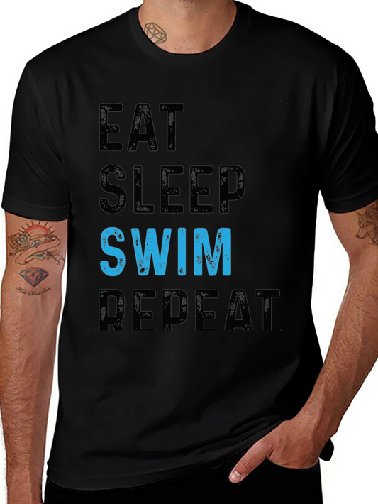 Eat Sleep Swim Repeat Graphic Tee