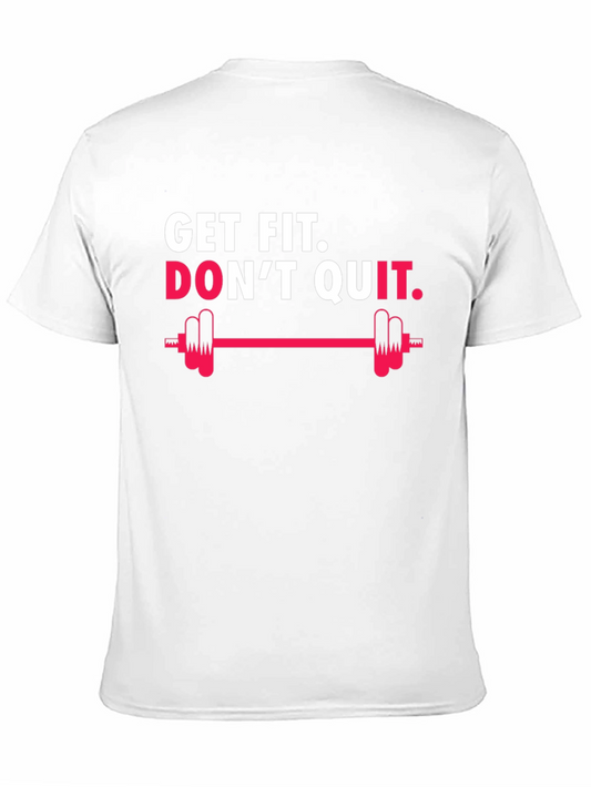 Get Fit Dont Quit Black Graphic Tee