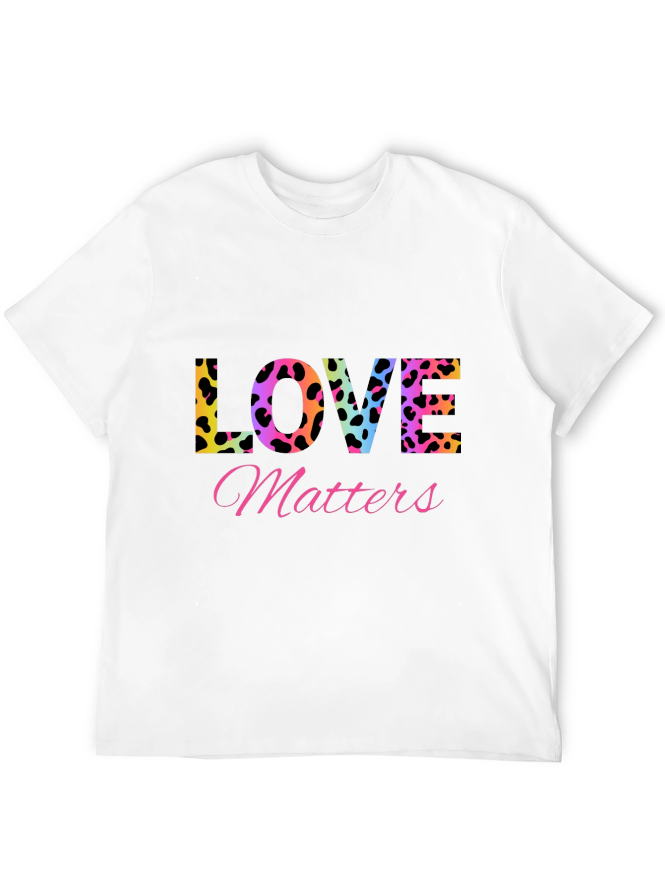 Love Matters T-Shirt - Leopard Print