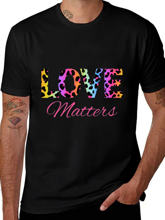 Love Matters T-Shirt - Leopard Print