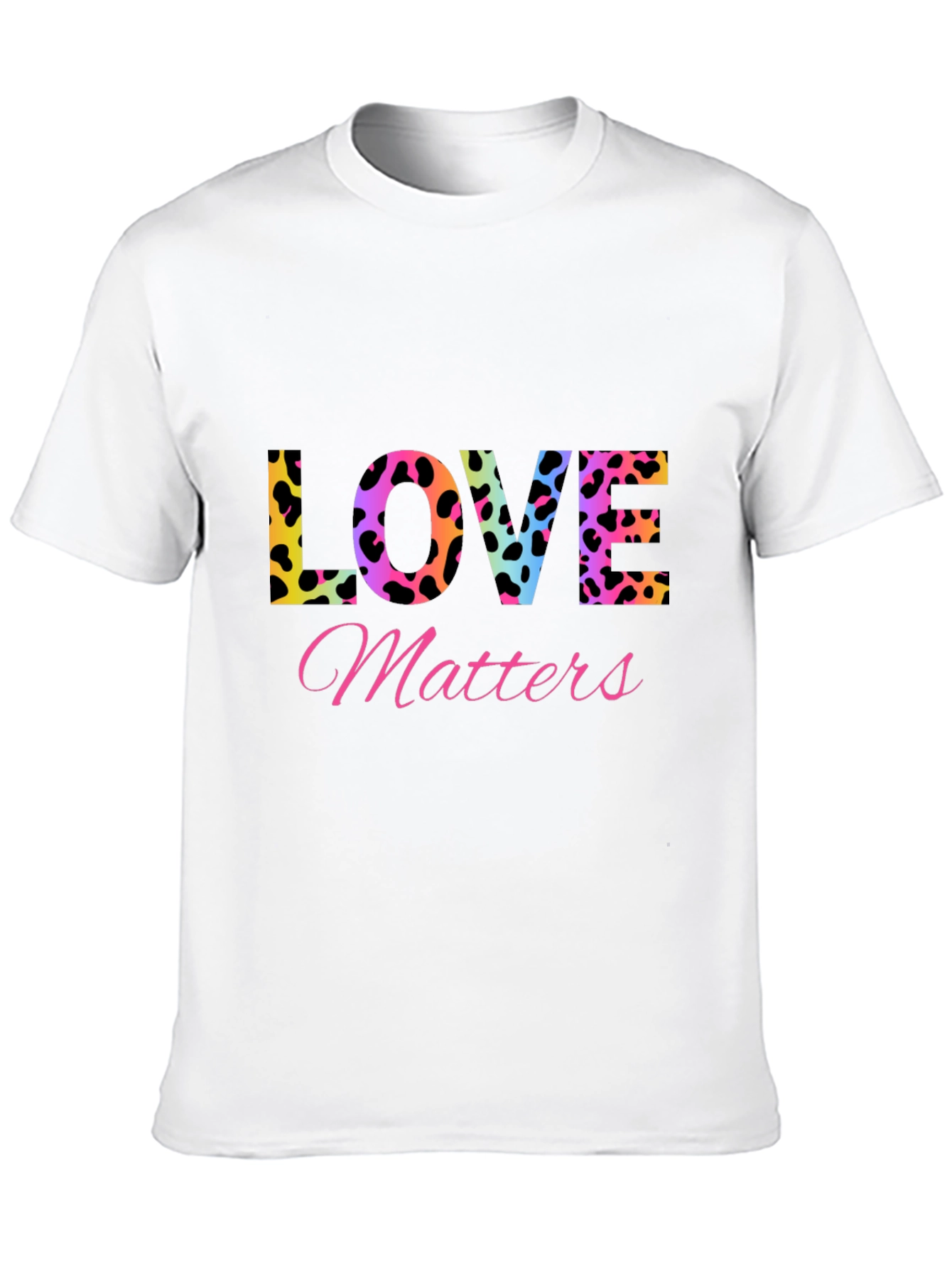 Love Matters T-Shirt - Leopard Print