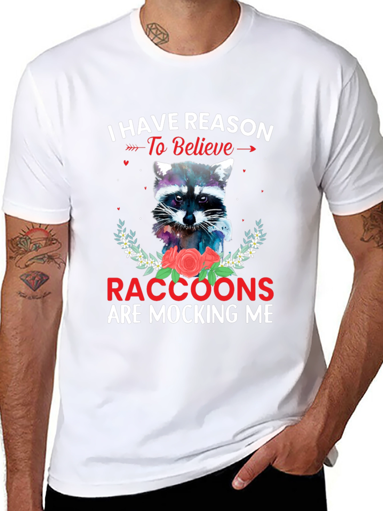 Raccoon Mocking T-Shirt - Humorous Graphic Tee