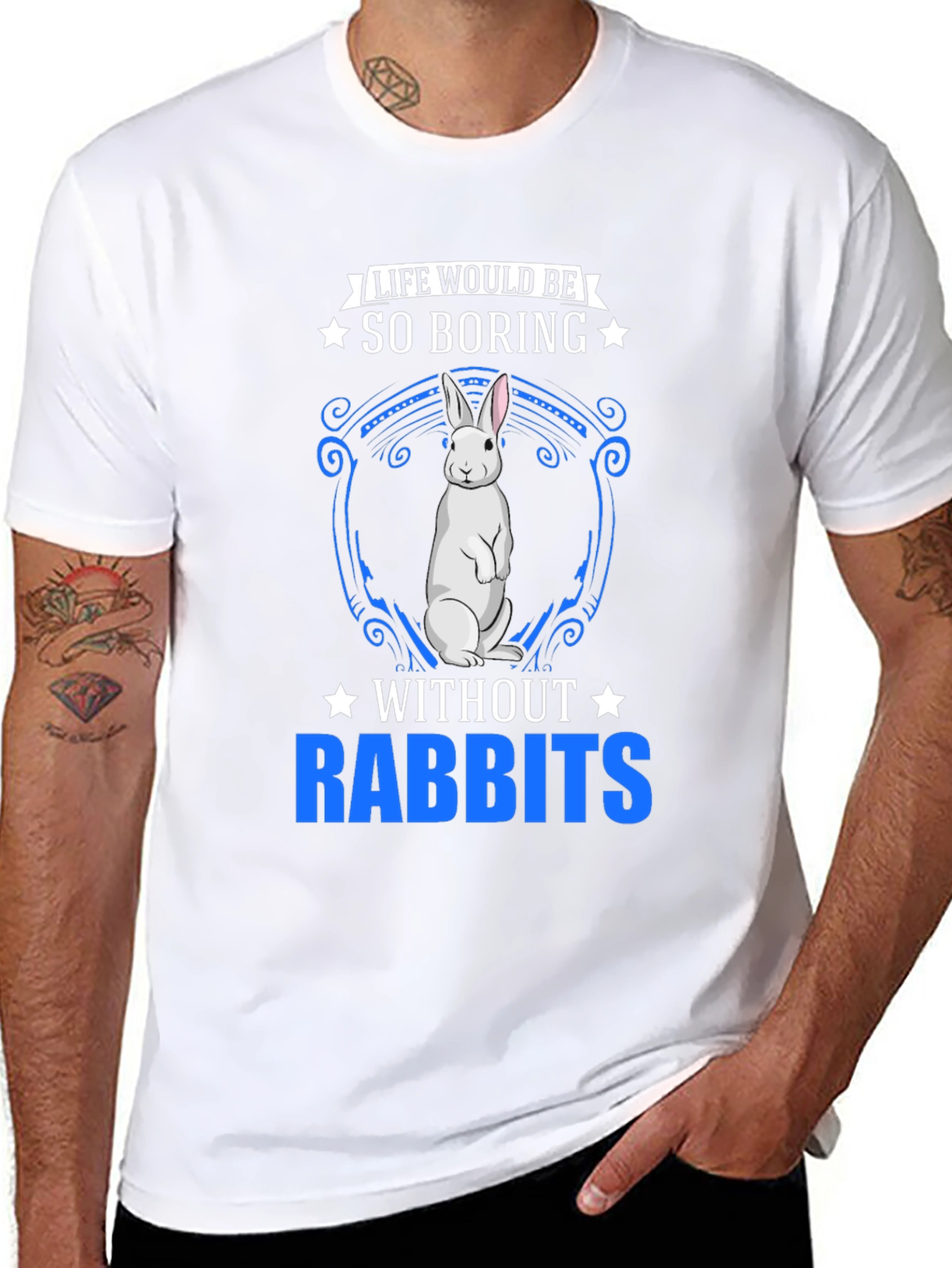 Life Without Rabbits? Funny Bunny Graphic Tee