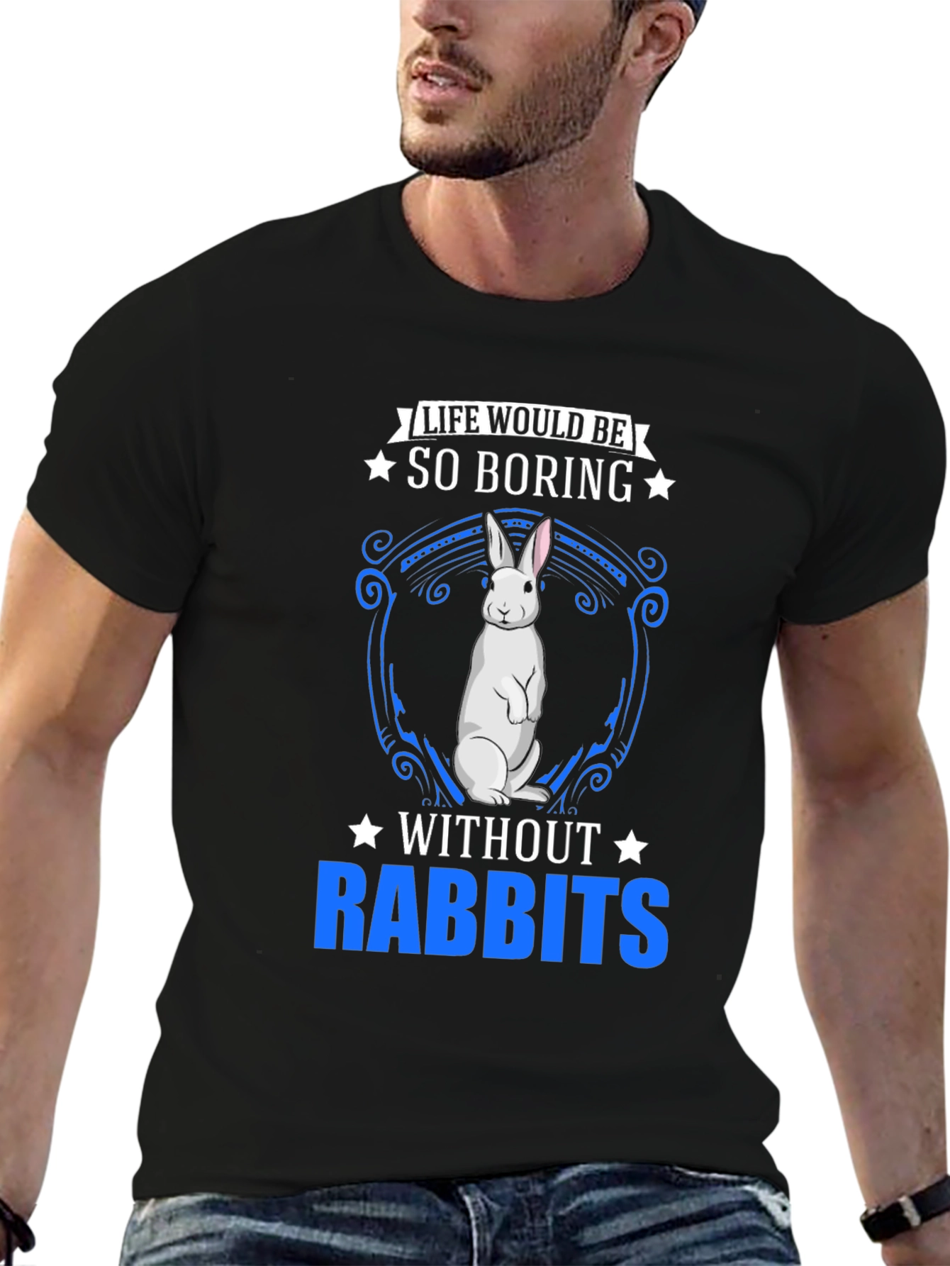 Life Without Rabbits? Funny Bunny Graphic Tee