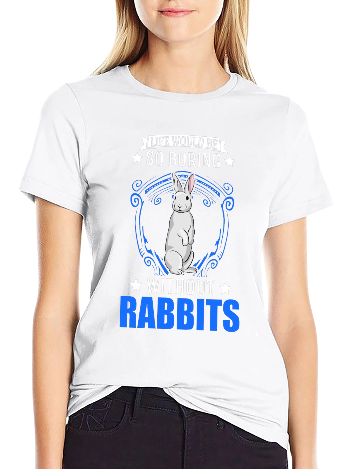 Life Without Rabbits? Funny Bunny Graphic Tee