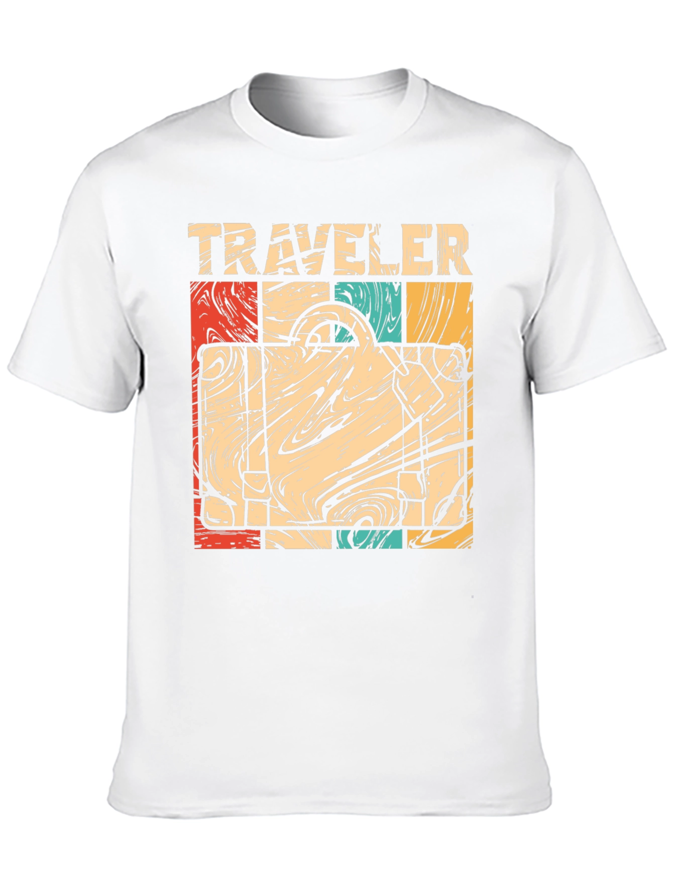 Retro Traveler Suitcase Graphic T-Shirt