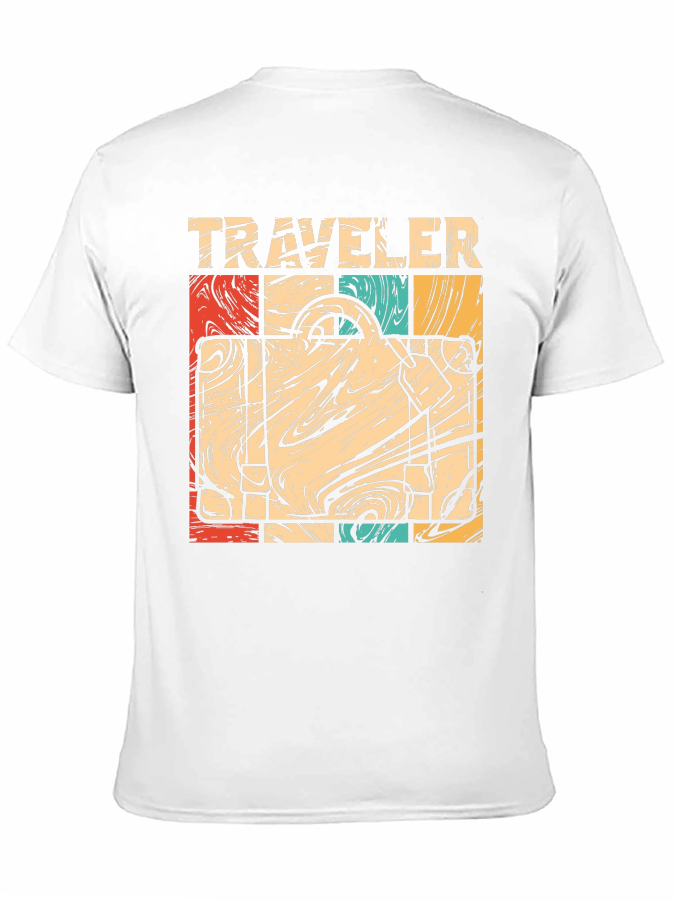Retro Traveler Suitcase Graphic T-Shirt