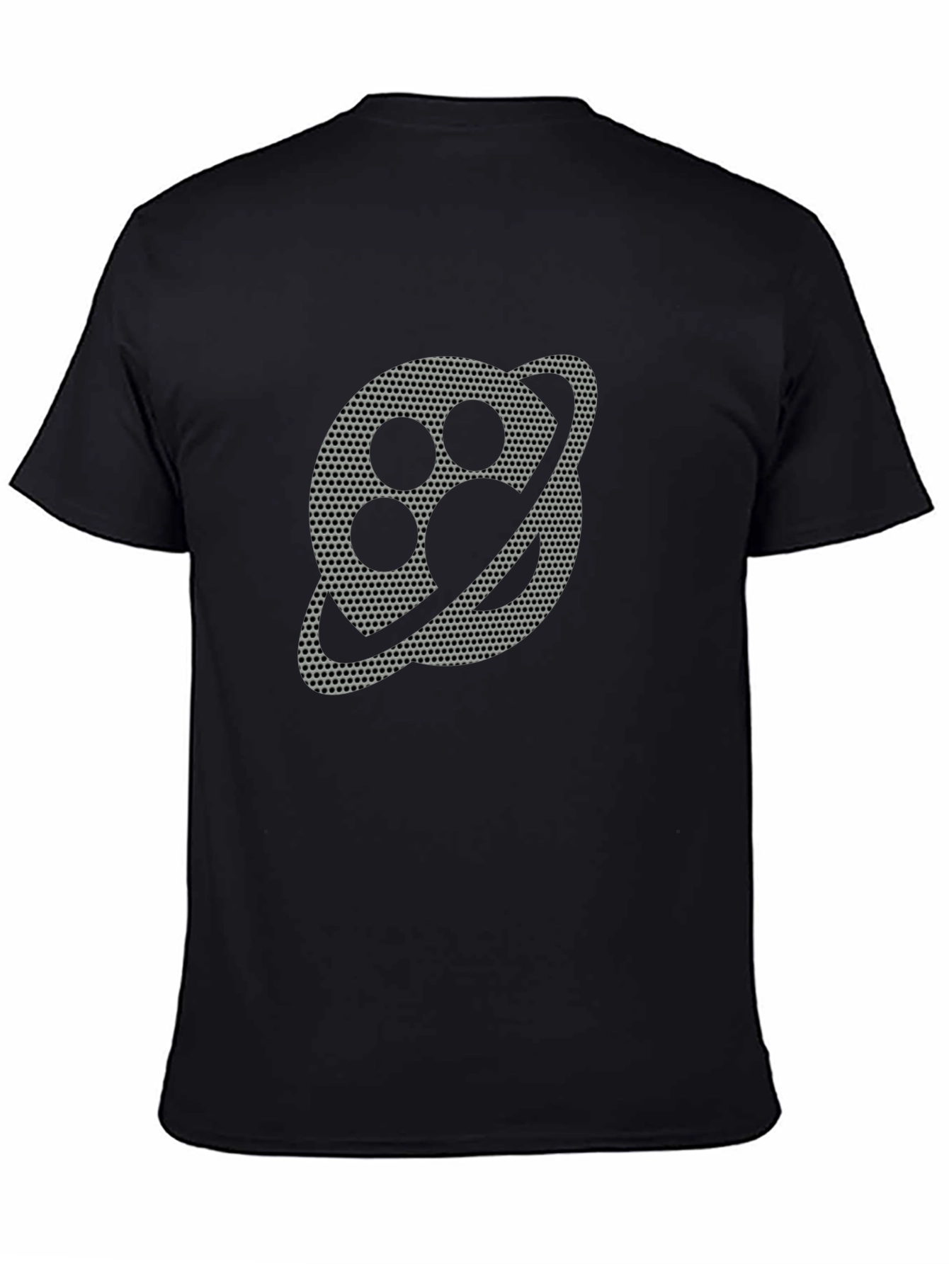 Abstract Planet Graphic Black T-Shirt