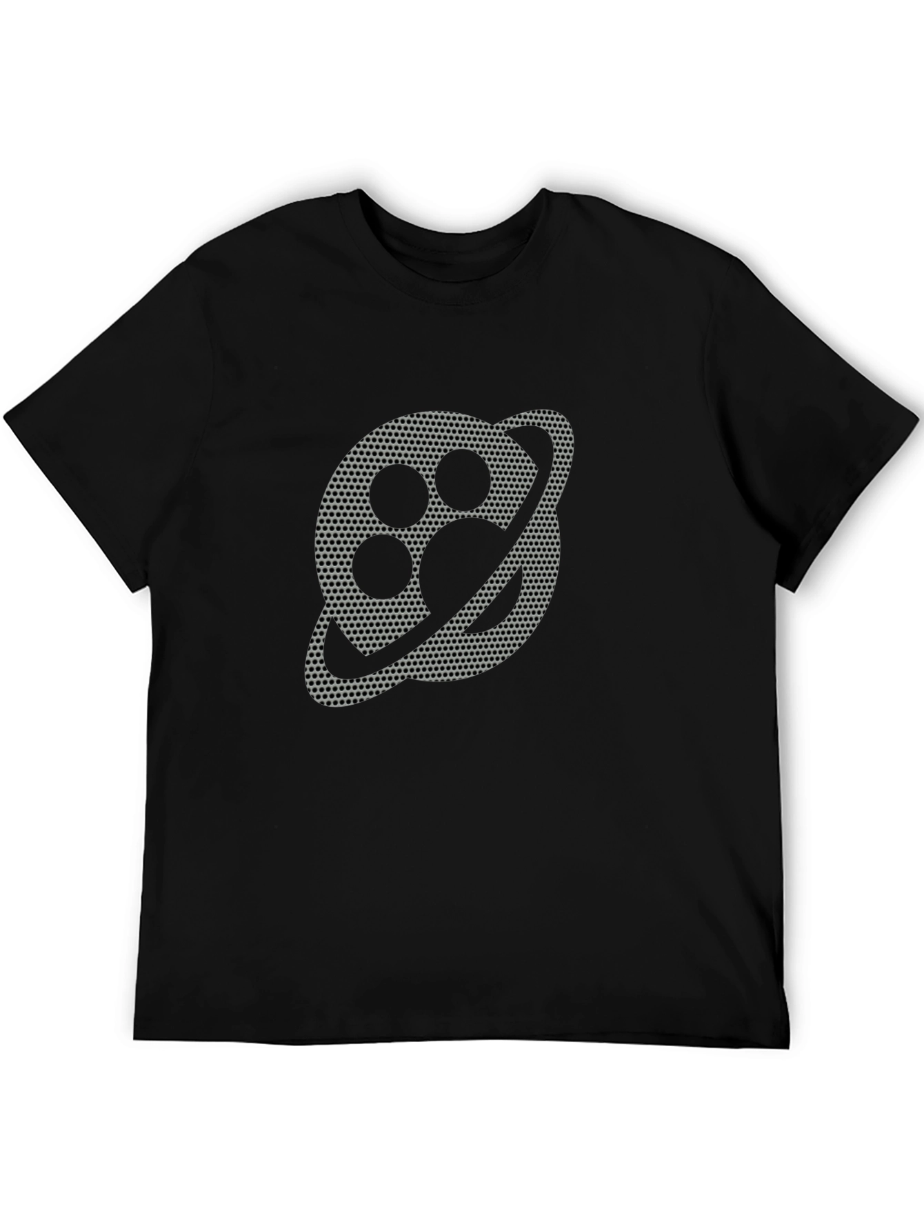 Abstract Planet Graphic Black T-Shirt