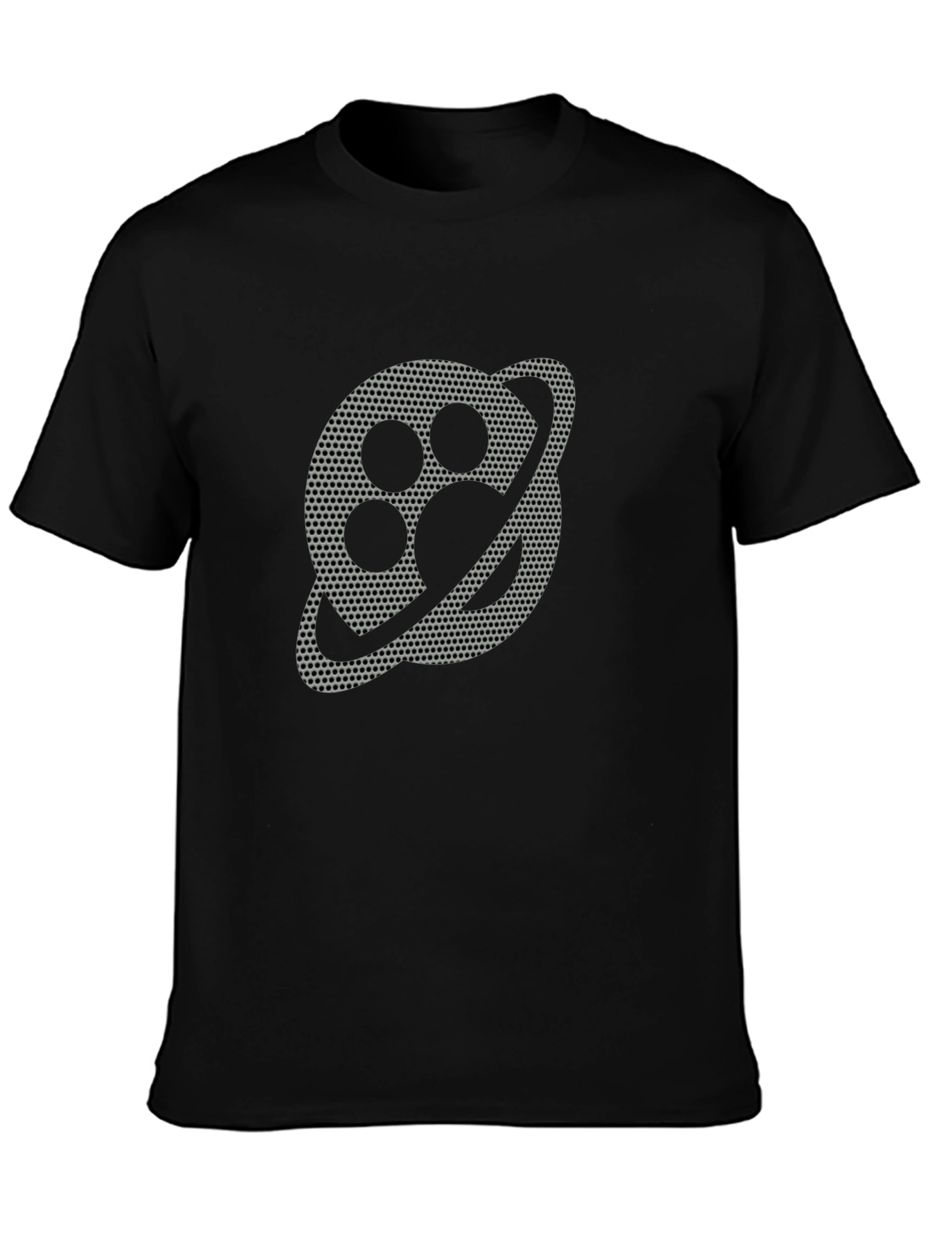 Abstract Planet Graphic Black T-Shirt