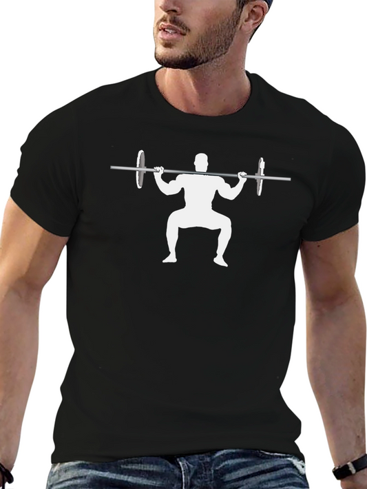 Weightlifting Silhouette Tee - Black Gym Shirt