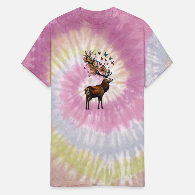 Red Deer and Autumn Leaves