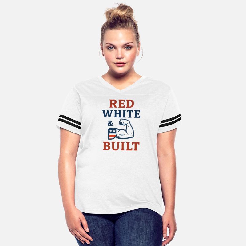 Red White and Built Patriotic Graphic