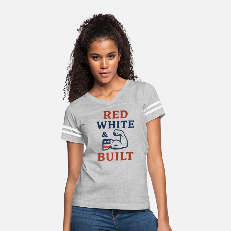Red White and Built Patriotic Graphic