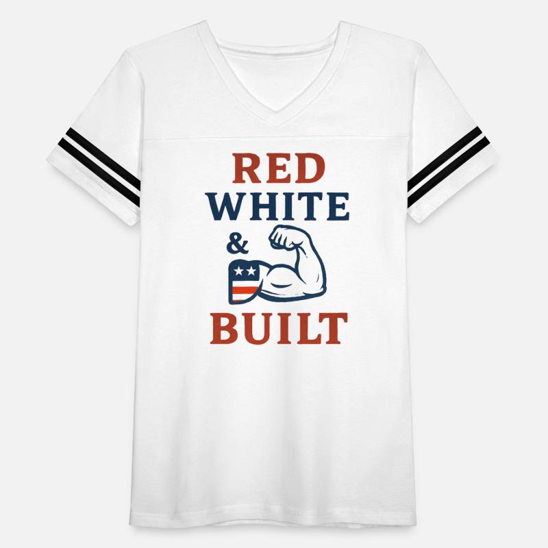 Red White and Built Patriotic Graphic