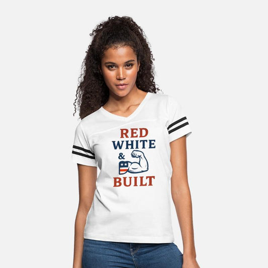 Red White and Built Patriotic Graphic