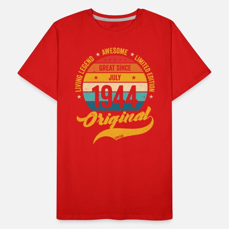 Retro 80 Years July 1944 Birthday Vintage Bday