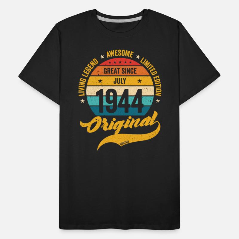 Retro 80 Years July 1944 Birthday Vintage Bday