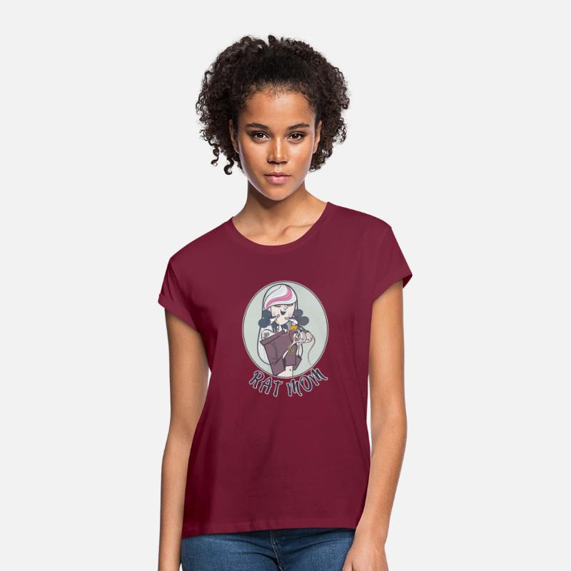 Retro Purple And Green Rat Mom