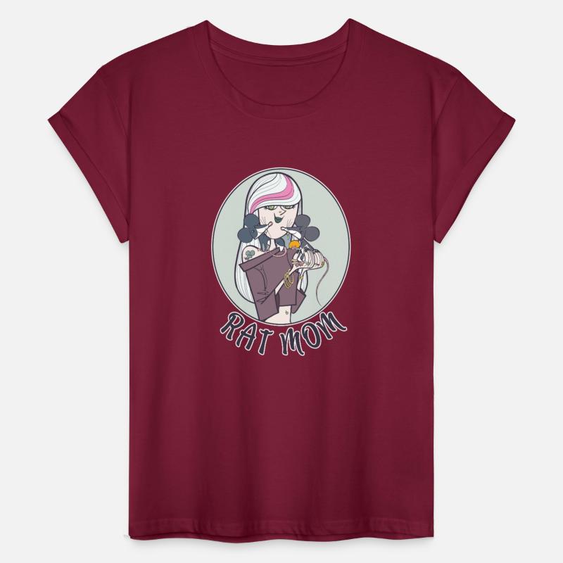 Retro Purple And Green Rat Mom