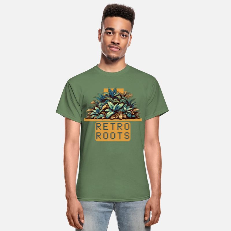 Retro roots pixel art jungle