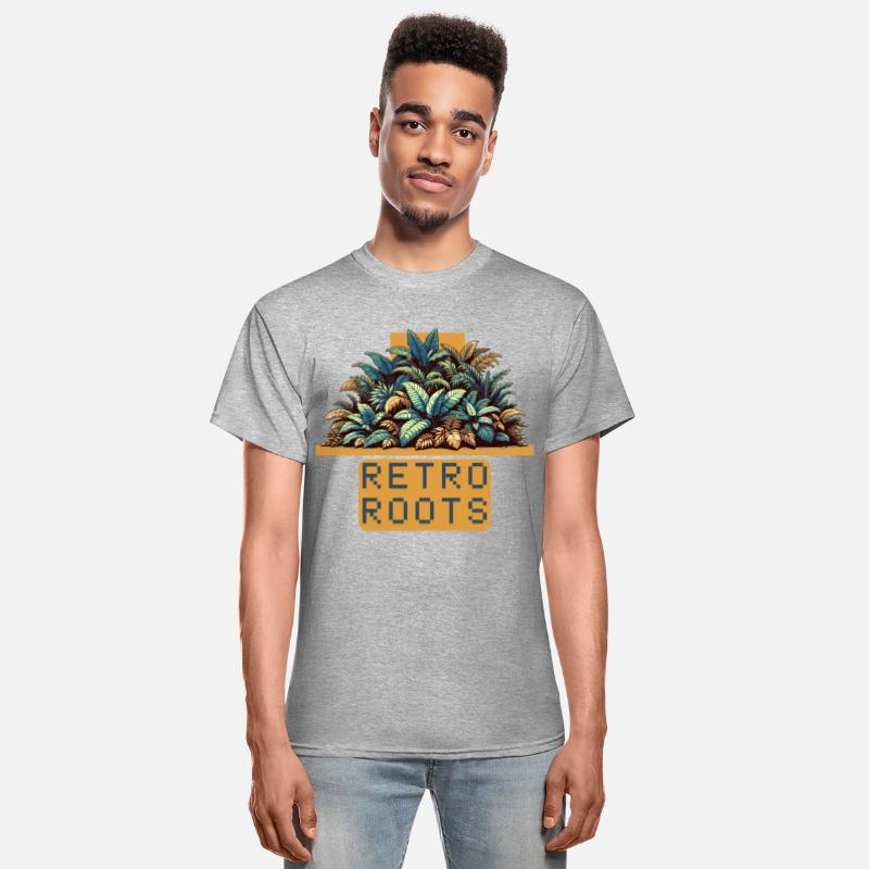 Retro roots pixel art jungle