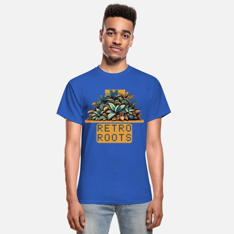 Retro roots pixel art jungle