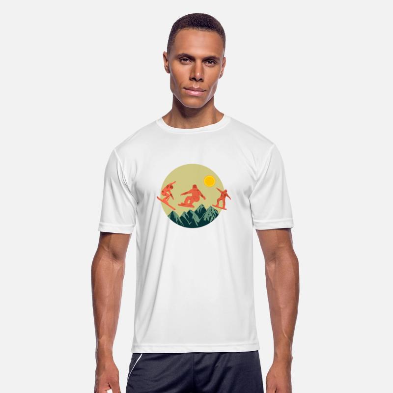 Retro Snowboarder Snowboarding Snow Winter Sport