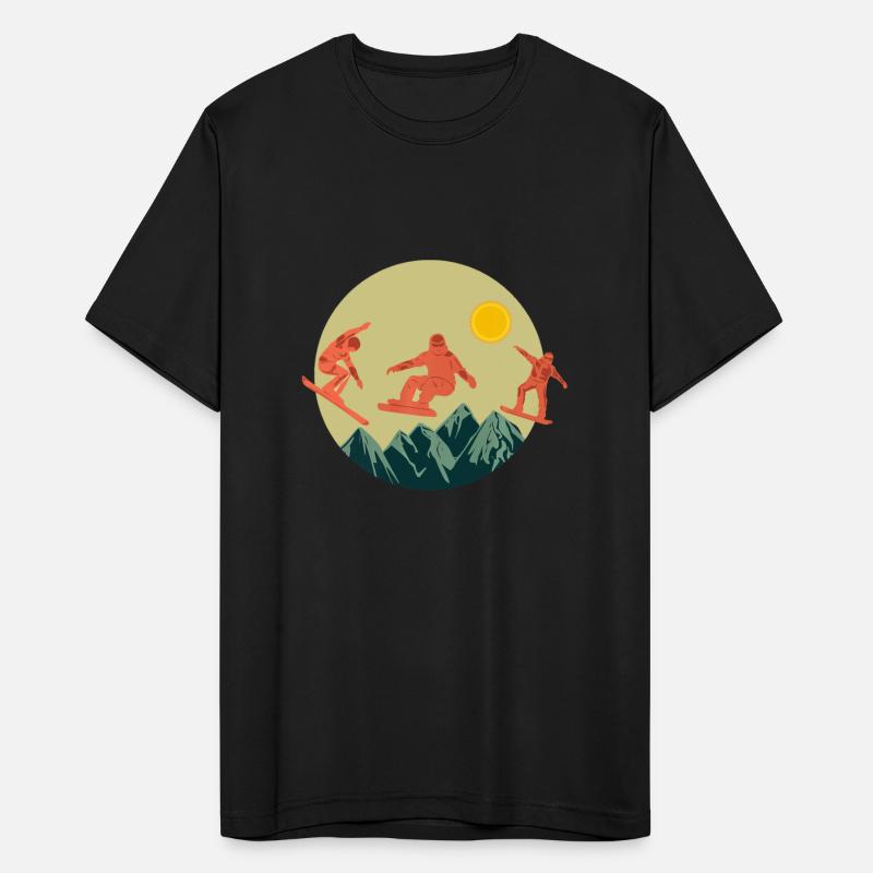 Retro Snowboarder Snowboarding Snow Winter Sport