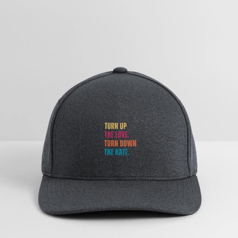 Retro text Turn Up The Love Turn Down The Hate