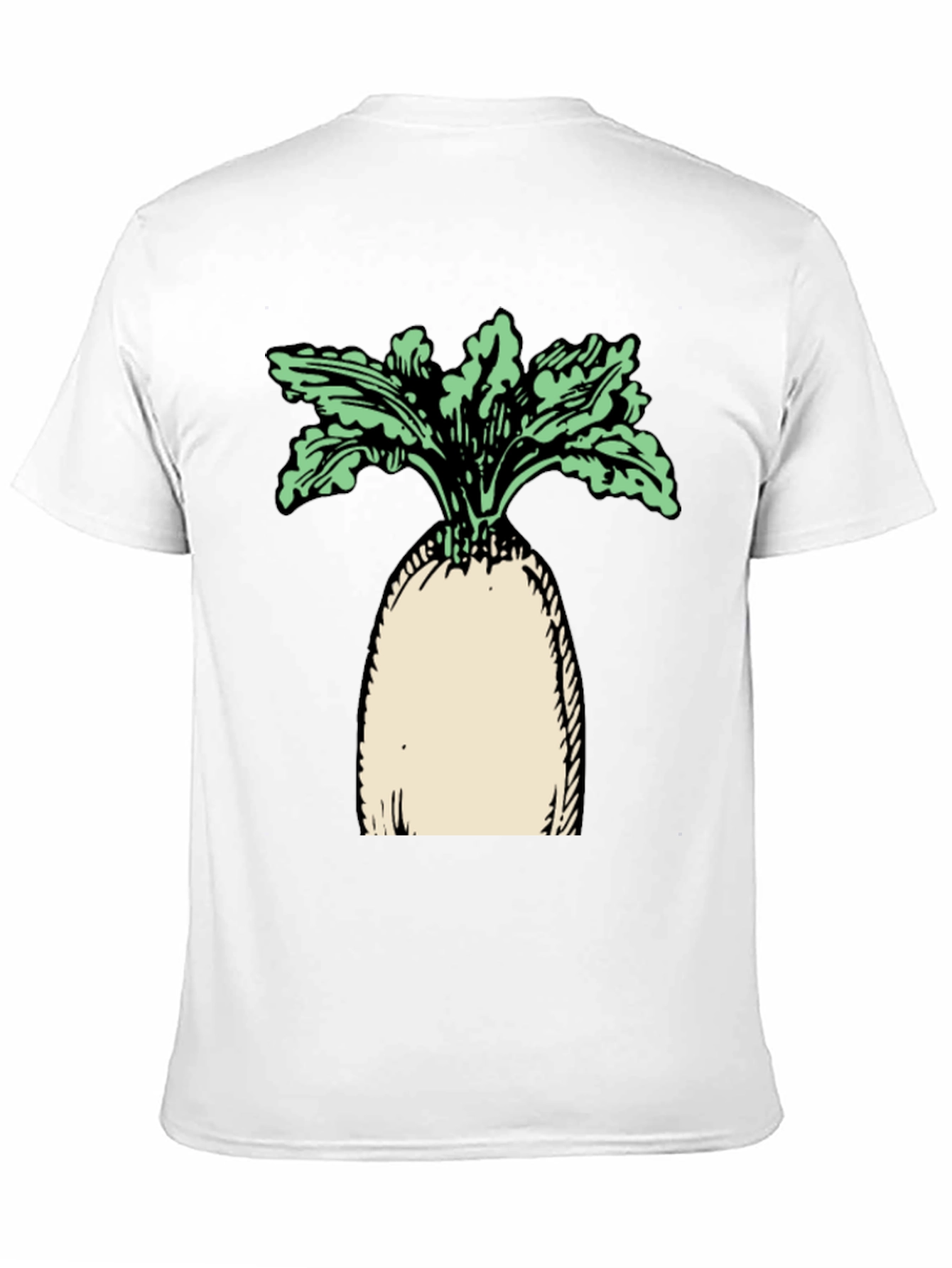 Radish Graphic Tee - Unisex Black Cotton T-Shirt