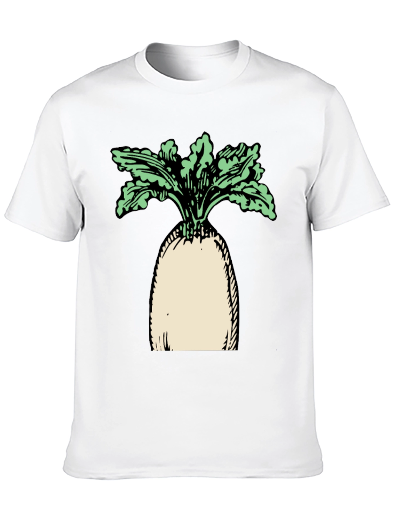 Radish Graphic Tee - Unisex Black Cotton T-Shirt
