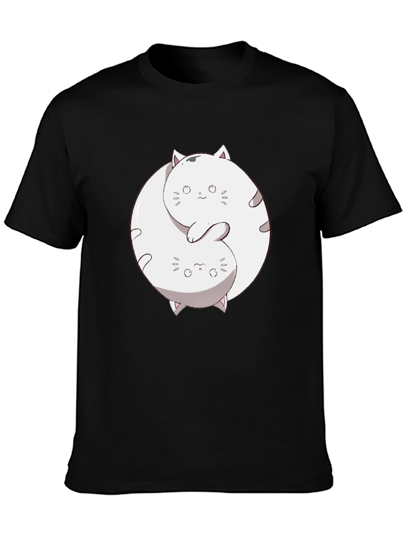 Yin Yang Cats Graphic T-Shirt