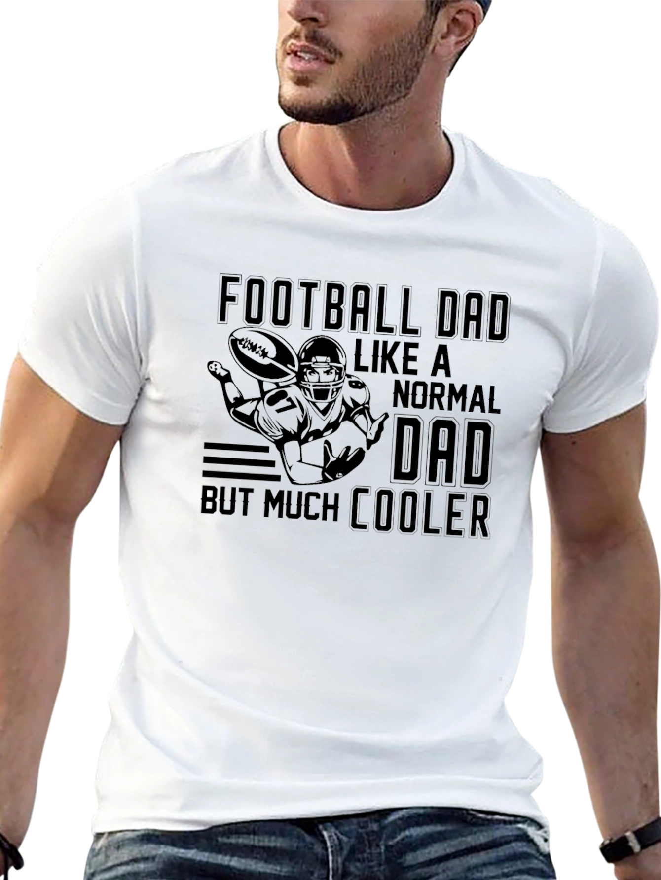Football Dad T-Shirt - Cool Fathers Day Tee