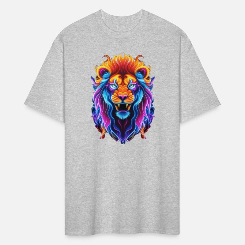Roaring Spectrum: Colorful Lion Face