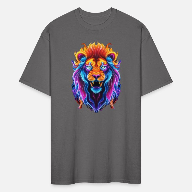 Roaring Spectrum: Colorful Lion Face