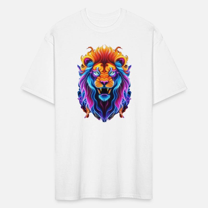 Roaring Spectrum: Colorful Lion Face
