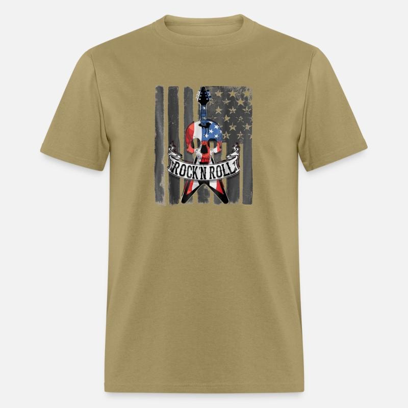 Rock N Roll Guitar American Flag Vinatge