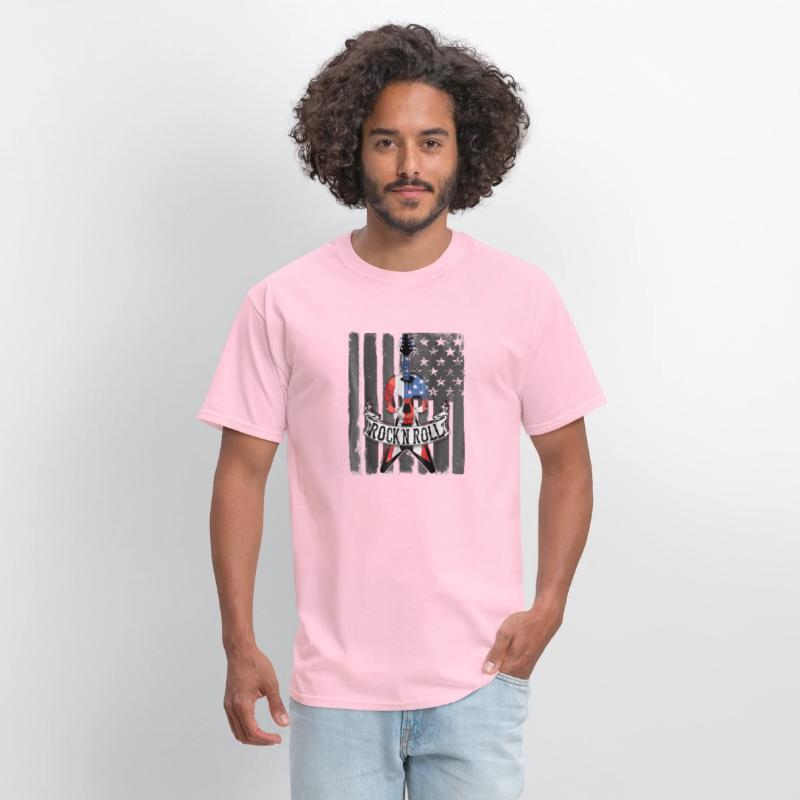 Rock N Roll Guitar American Flag Vinatge